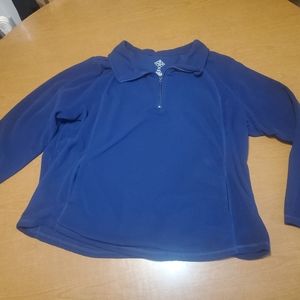 Navy fleece quarter zip.